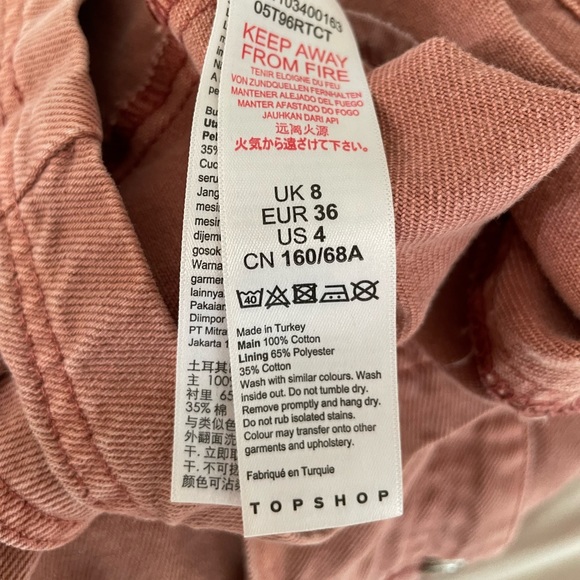Topshop denim skirt in pink - Picture 5 of 5